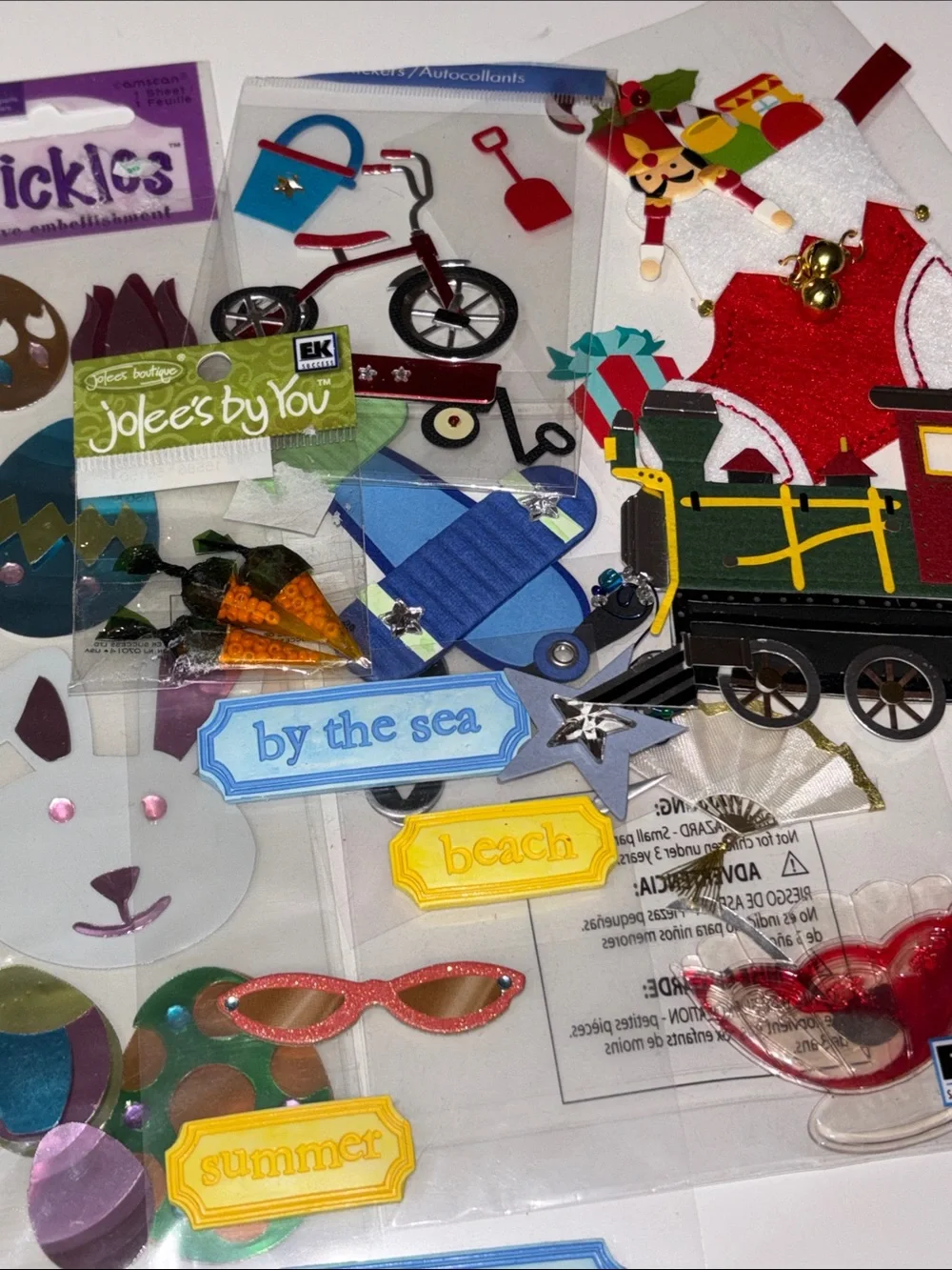 Kids' Assorted Sticker Pack - Red, Blue, Yellow & Green Accents
